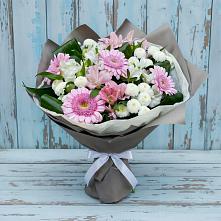 Букет цветов из:  Герберы, Альстромерии и Хризантемы в Талинке
