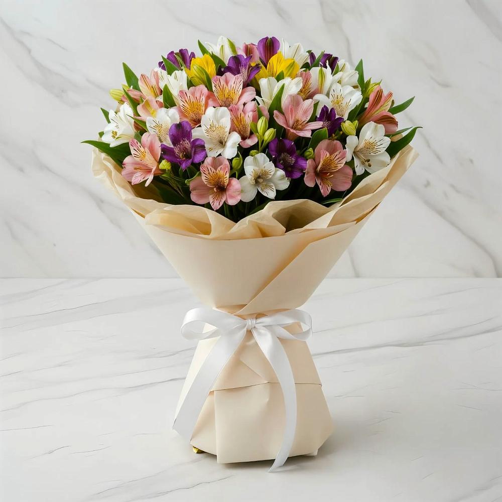 Букет цветов из: Альстромерии в Талинке