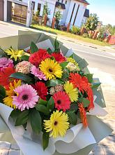 Букет цветов из:  Герберы #REPLACE_PRED# Талинке