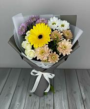 Букет цветов из:  Розы, Герберы и Хризантемы в Талинке