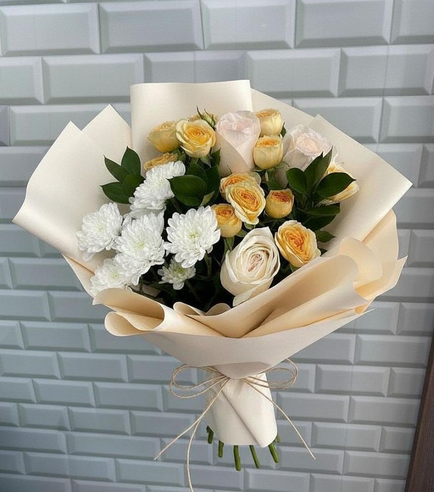 Букет цветов из: Розы и Хризантемы в Талинке