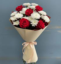 Букет цветов из:  Розы и Хризантемы в Талинке