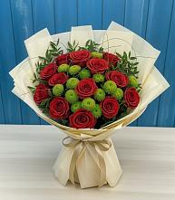 Букет цветов из:  Розы и Хризантемы в Талинке