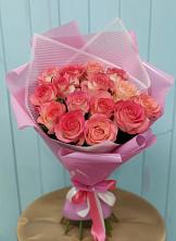 Букет 15 Розовых роз Равель #REPLACE_PRED# Талинке
